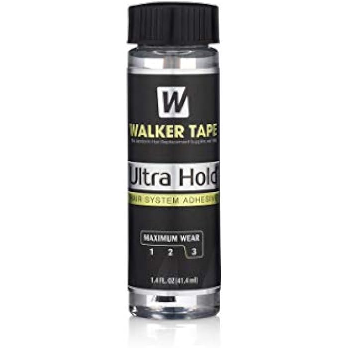 Walker Tape Ultra Hold Acrylic Adhesive 1.4Oz W/Brush Applicator Hair Bonding Glue